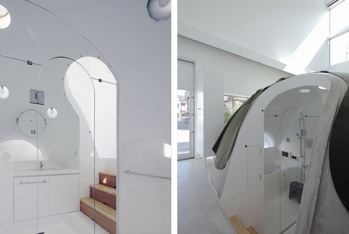 大阪府茨木市に建つ住宅の浴室と洗面のデザイン